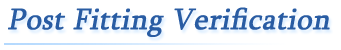 Post Fitting Verification